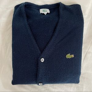 Vintage Izod Lacoste Navy Cardigan - L